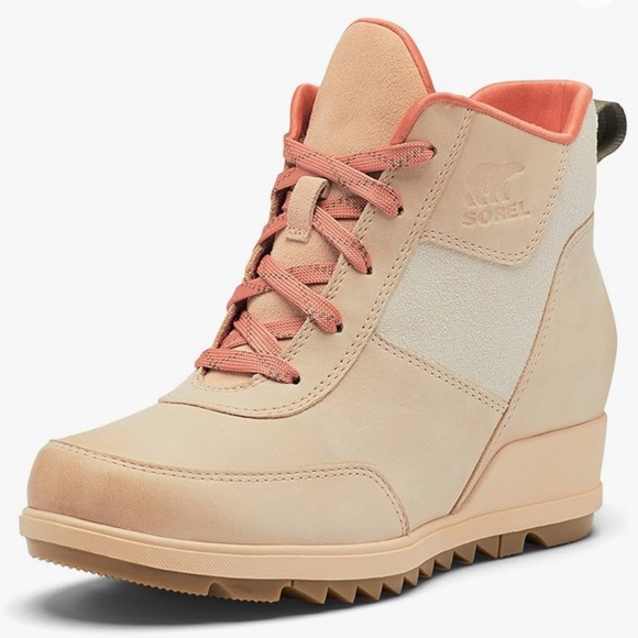 Sorel Women's Evie Sport Lace Waterproof Bootie Size 9.5 in Tan with Pink - Picture 9 of 9